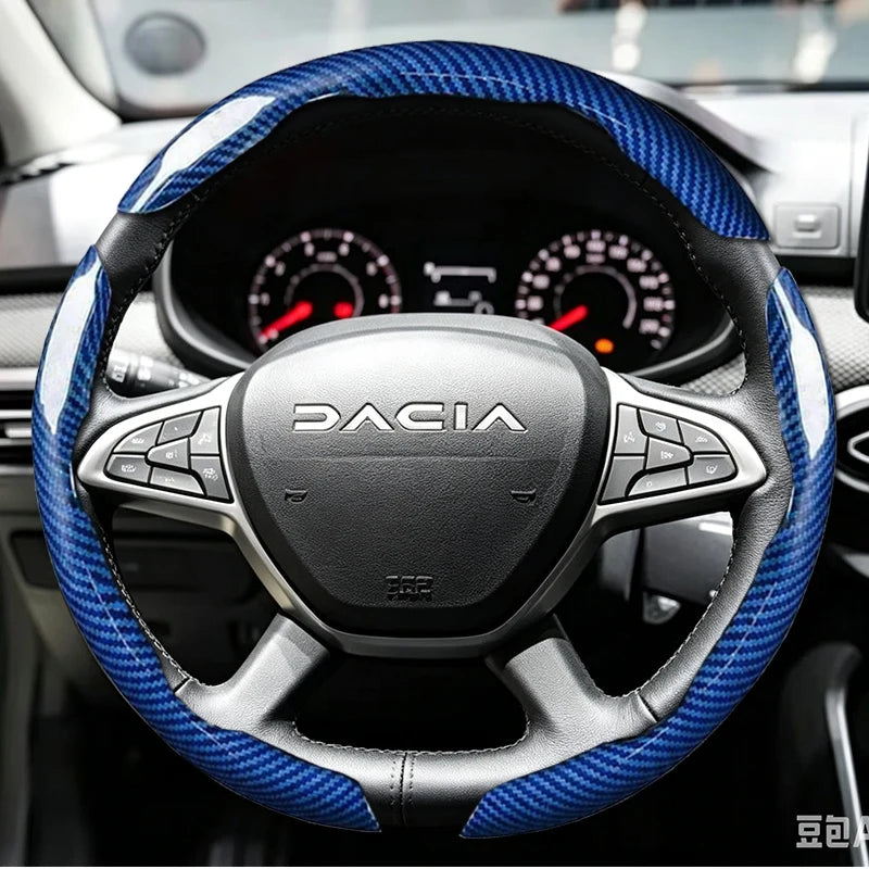 Surcouches de Volant à Clips Aspect Carbone Dacia Sandero Stepway Duster Jogger Bigster Spring Logan