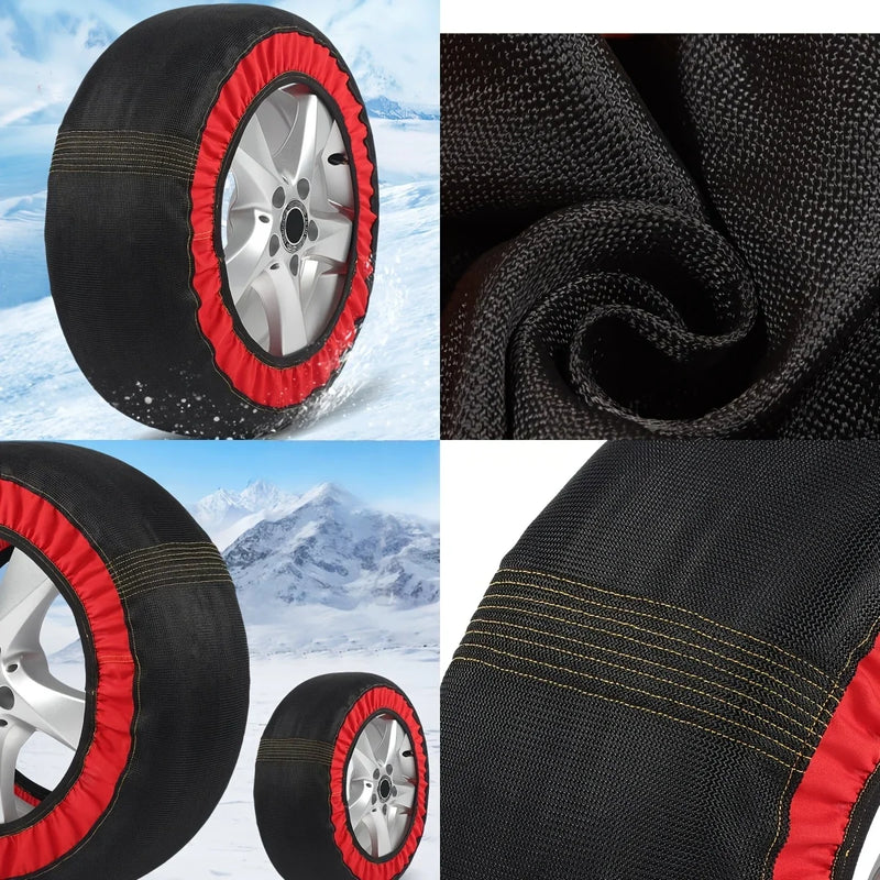 Chaussettes à Neige Textile Rouges Voiture SUV Vente à l'Unité