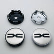 Cache-Moyeux 60 mm Avec Emblème Dacia Spring Duster Lot de 4 Noir ou Argent