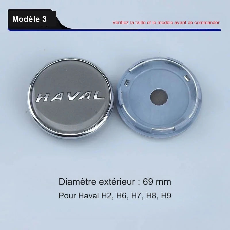 Cache-Moyeux de Roue Great Wall Haval H2 H6 H9 Wingle Voleex 61 mm à 15,3 cm