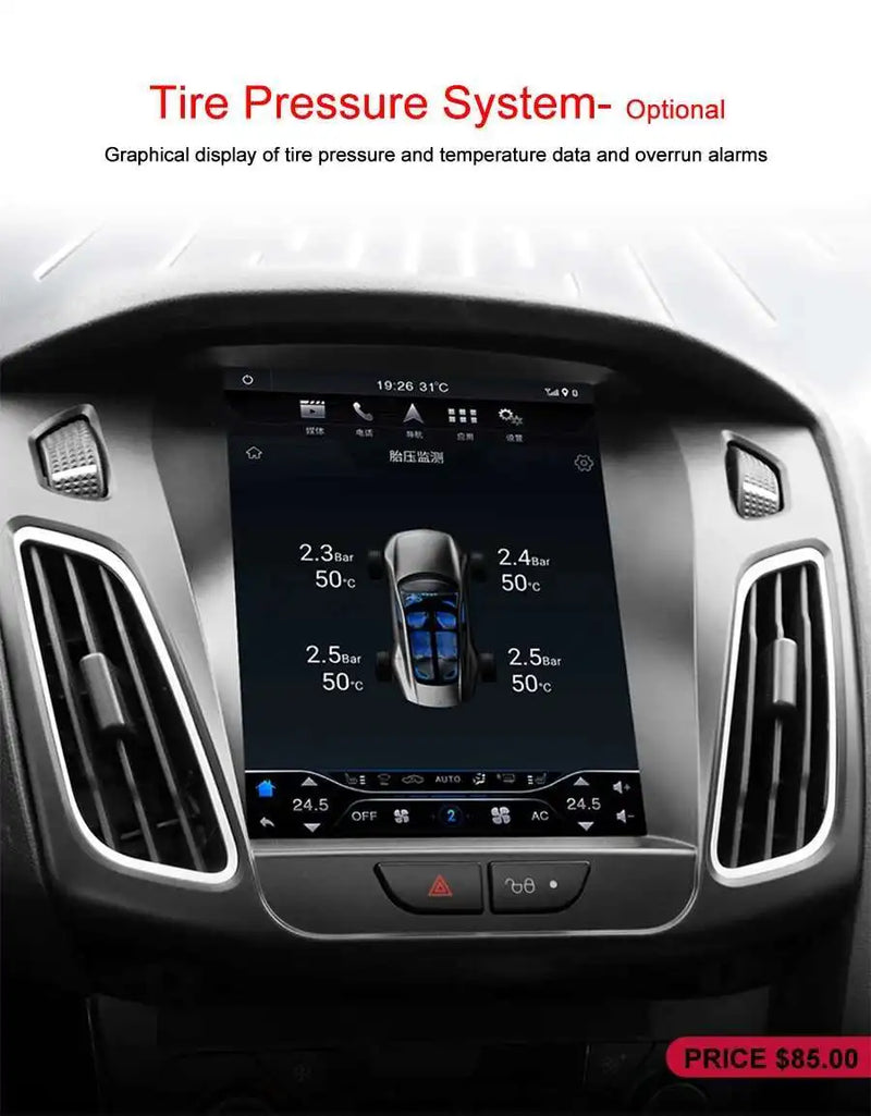 Autoradio Android 14 Écran Vertical 12,1 Pouces Maserati Quattroporte 2004-2012 CarPlay GPS