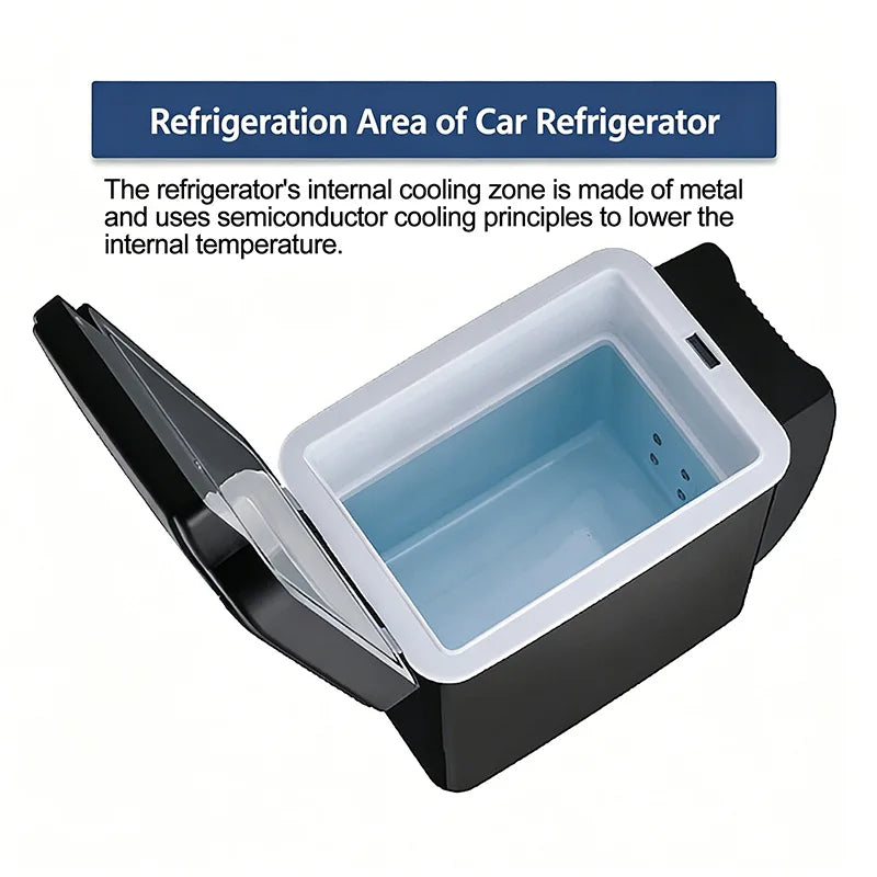 Mini Frigo Voiture 6 L 12 V 220 V Froid et Chaud