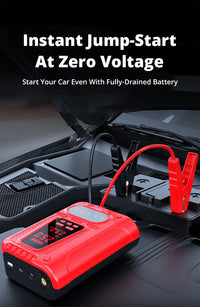 Booster de Batterie Voiture 5000A avec Compresseur 150 PSI Double Écran