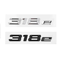 Emblème de Coffre BMW Lettres 316e, 318e, 320e, 330e, 530e, 740e, Noir Brillant ou Argent