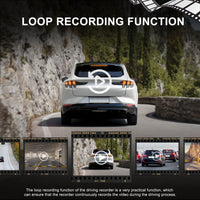 Dashcam Miroir Podofo 4K Écran Tactile 9,66 Pouces avec Caméra de Recul, Vision Nocturne et Surveillance 24 h