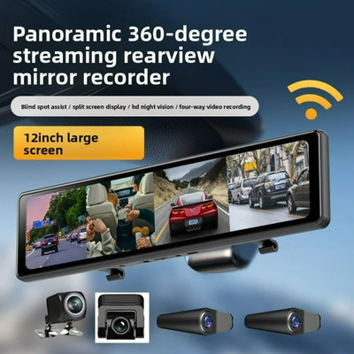 Dashcam Miroir 4 Canaux Écran Tactile ADAS BSD