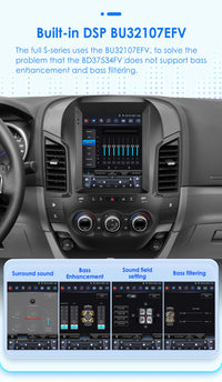 Autoradio Android Ford Ranger 2012-2015 Écran Vertical 9,7 Pouces CarPlay Sans Fil GPS DSP