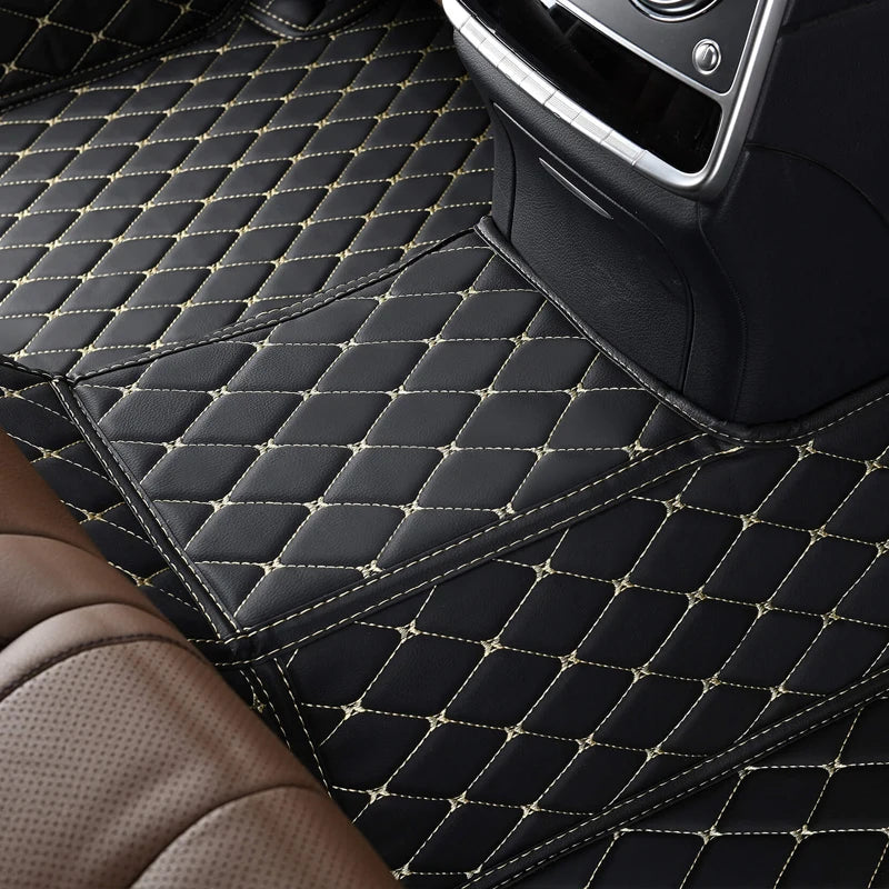 Tapis de Sol Renault Clio 4 2013-2018 Cuir Surpiqué Sur Mesure Jeu Complet Avant et Arrière