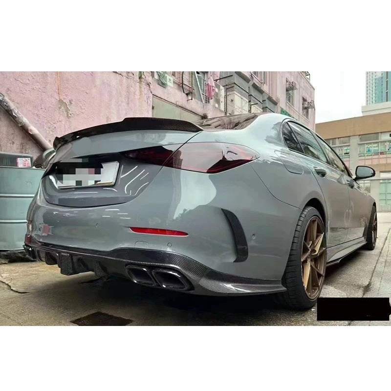 Diffuseur Arrière Carbone avec Embouts d'Échappement Mercedes Classe C W206 2023 C200 C260 C300