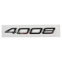 Logo Peugeot 2008, 3008, 4008 et 5008 en ABS 3D, Emblème Chiffres de Coffre 2023-2025, Noir Brillant, Gris Foncé ou Chrome