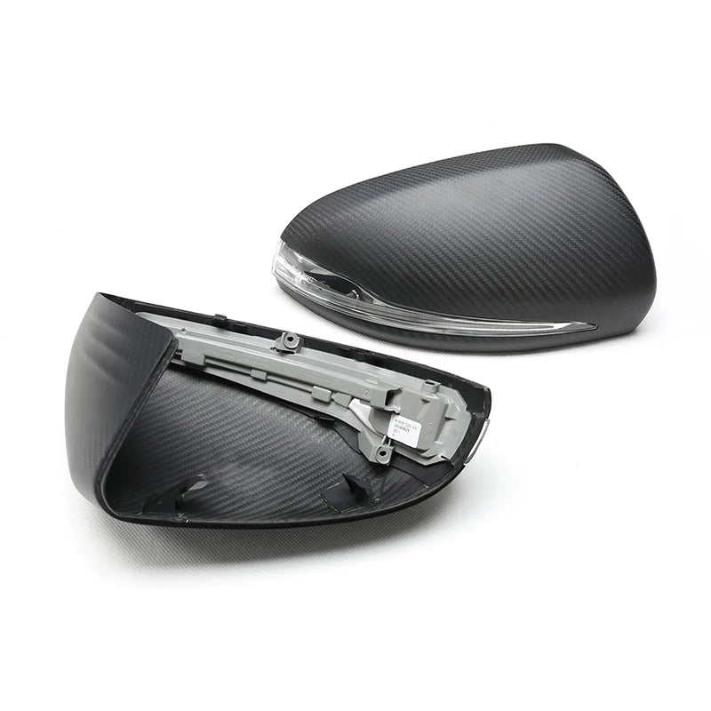 Coque de Rétroviseur Mercedes GLC X253, EQA, EQB X243, EQC N293 en Carbone Véritable de Remplacement, Sec, Forgé ou Liseré Rouge