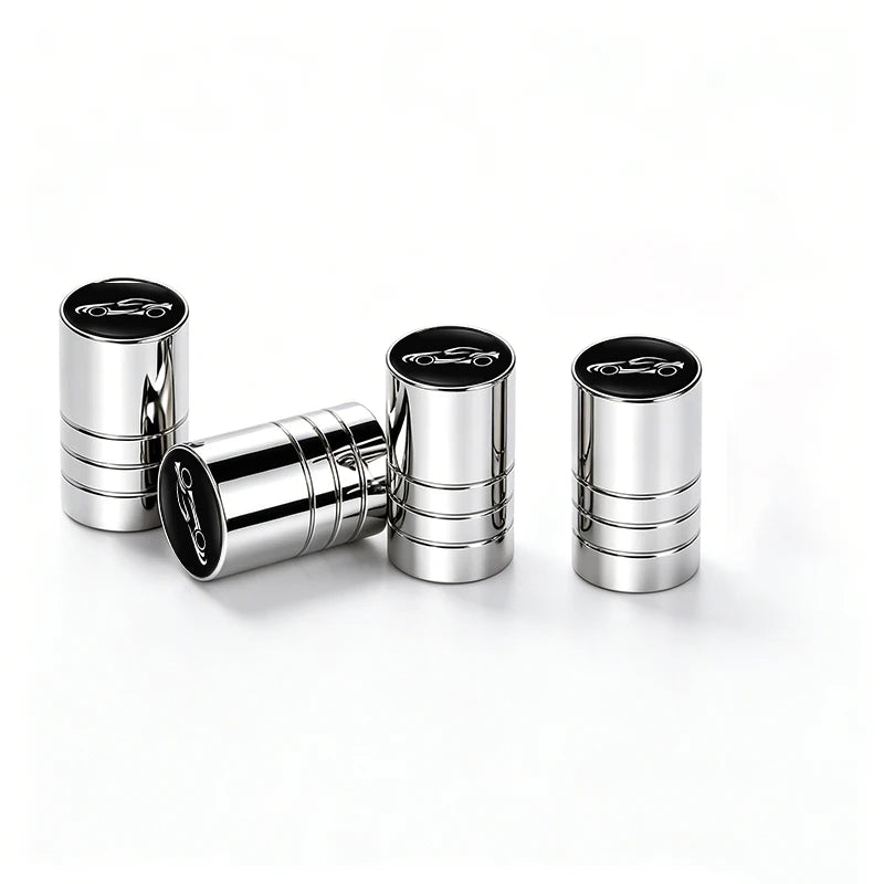 Bouchons de Valve Pneu Porsche Boxster Cayenne Panamera Macan Cayman 911 Lot de 4 en Métal Logo Voiture de Sport