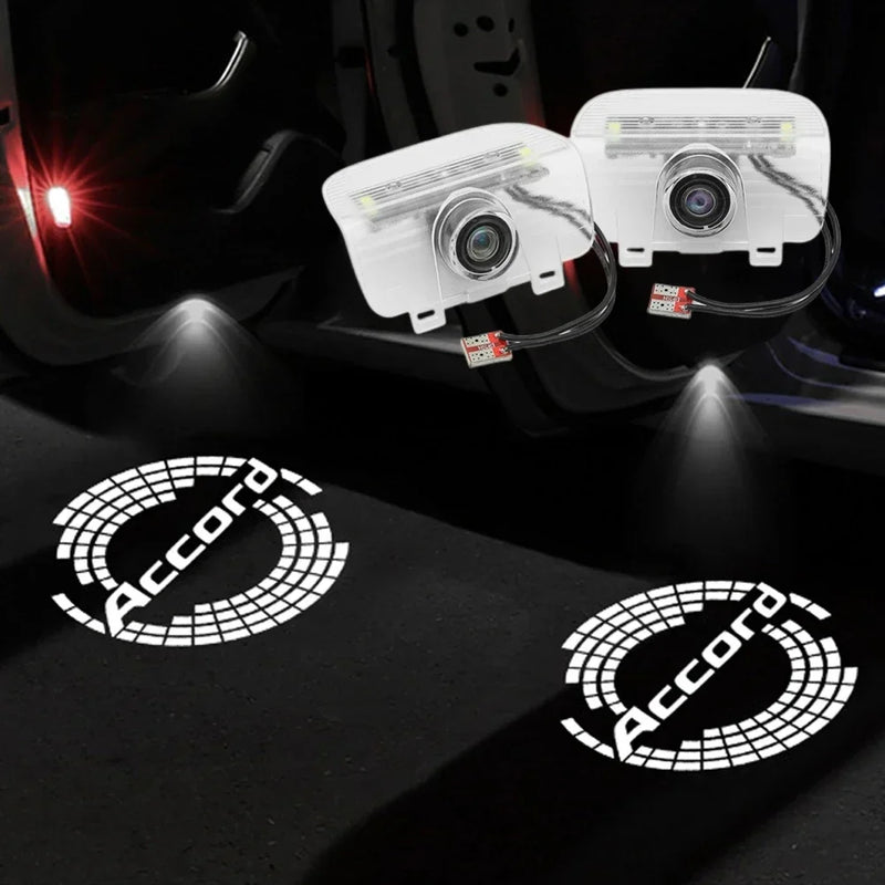 Projecteur Porte Honda Accord 9 et 10 2014-2022 LED, Lot de 2, 9 Motifs