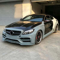 Kit Carrosserie Large en FRP Mercedes Classe C Coupé W205 C63 C43 : Pare-Chocs, Ailes et Jupes Latérales