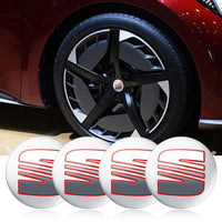 Cache-Moyeux Seat Cupra Leon 5F Ibiza Mii Ateca 56mm — gros plan