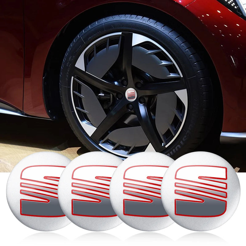 Cache-Moyeux Seat Cupra Leon 5F Ibiza Mii Ateca 56mm — gros plan