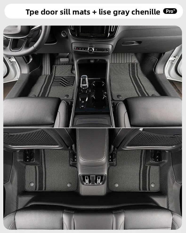 Tapis de Sol TPE Volvo XC60 2009-2026 T8 PHEV Conduite à Gauche Simple ou Double Couche Protection des Seuils
