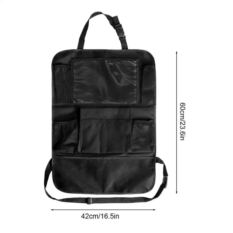 Oxford Car Rear Seat Organizer with Tablet Pocket 60 x 42 cm