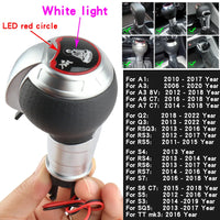 Pommeau de Vitesse LED Audi A3 A6 A7 Q3 RS — vue en situation