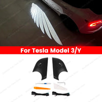 Projecteur Porte Tesla Model Y, Model 3 Highland, Ailes d'Ange, Lumière de Bienvenue