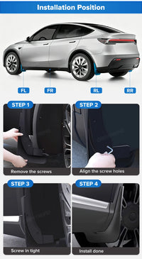 Garde-Boue Citroën C3 2014-2020 Bavettes 4 Pièces