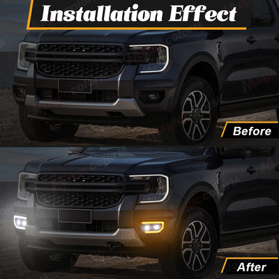 Feux Antibrouillard LED Ford Ranger T9 Tremor (2023-2024) DRL