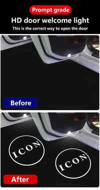 Projecteur de Porte LED Toyota Camry 2006 à Aujourd'hui Logo Lumineux Lumière de Bienvenue Lentille Verre 2 ou 4 Pièces