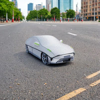 Demi-Housse de Protection Voiture Matelassée Toutes Saisons Bandes Réfléchissantes
