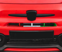 Calandre Centrale Fiat 500 Abarth 595 2016+ Fibre de Carbone Tricolore Noir ou Rouge