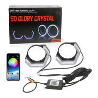 Anneaux Angel Eyes LED RGB DRL Universels 2,5 et 3 Pouces