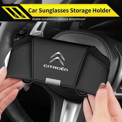 Étui à Lunettes pour Pare-Soleil Citroën C3 C4 C5 Berlingo