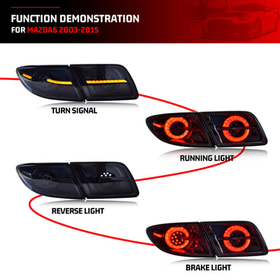 Feux Arrière LED Mazda 6 Berline 2003-2008