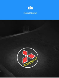 Projecteur de Porte Mitsubishi sans Fil Logo LED pour Pajero Outlander XL Montero Lancer Triton L200