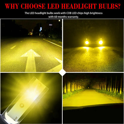 Ampoules LED 72W 16000 lm H4 H7 Voiture