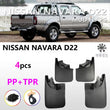 Garde-Boue Nissan Navara D22 NP300 2002-2015 Bavettes 4 Pièces