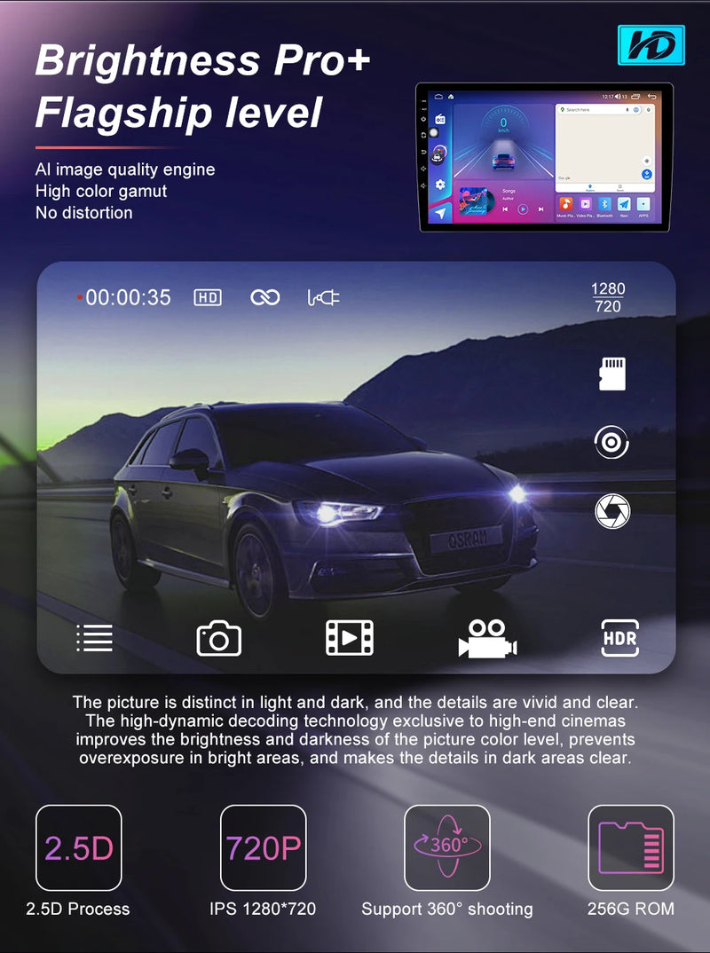 Autoradio CarPlay Peugeot 208 2008 2012-2018 Android Écran Tactile
