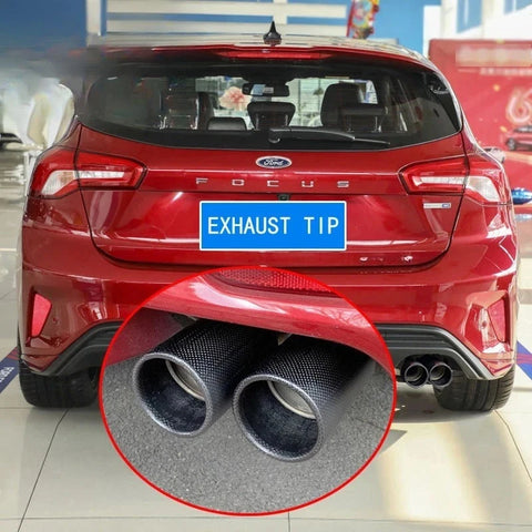 Carbon Fiber Exhaust Tips Ford Focus ST-Line 2021-2023 Set of 2