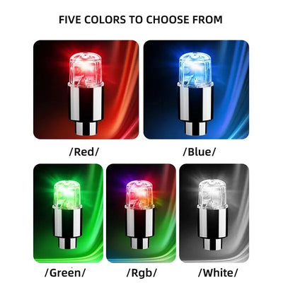 Bouchons de Valve Universels LED Lumineux Multicolores
