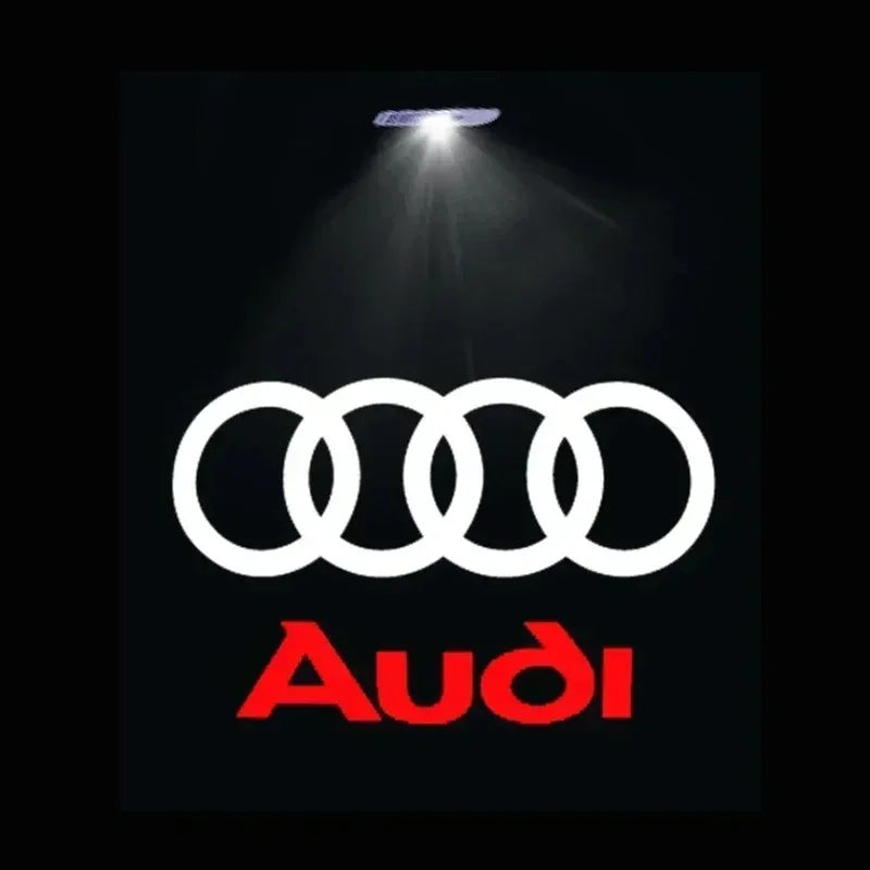 Projecteur Logo de Porte LED Audi 6 Motifs Anneaux RS S line quattro