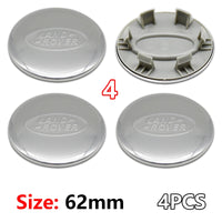 Cache-Moyeux Land Rover 62 mm Lot de 4 Emblèmes de Jante 3D ABS Chromé pour Evoque Defender Discovery 4 Range Rover Sport