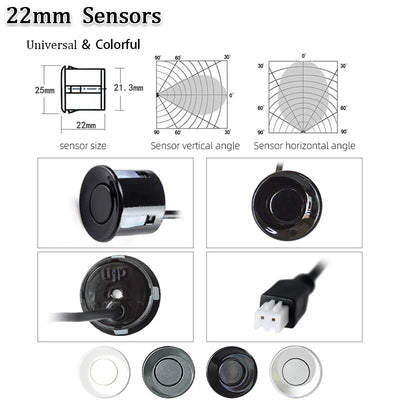 Radar de Recul 4 Capteurs Écran LED Hippcron