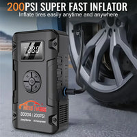 Booster de Batterie Voiture 8000A avec Compresseur 200 PSI