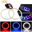 Anneaux Angel Eyes LED COB Blancs Universels 60 à 120 mm