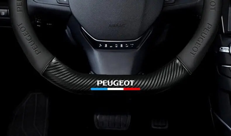Couvre Volant Peugeot Cuir Nappa Enfilable 38 cm Rond ou Méplat