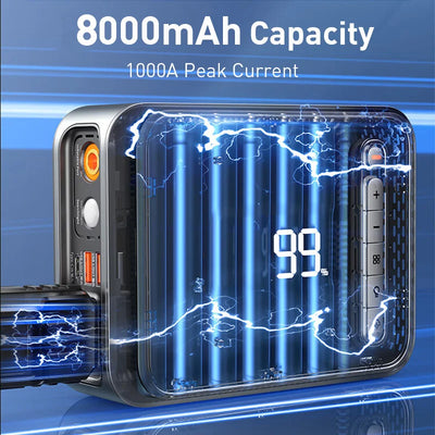 Baseus Démarreur de Batterie Voiture 1000A avec Compresseur d'Air
