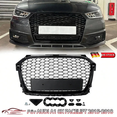Calandre Audi A1 8X Facelift 2015-2018 Noir Brillant