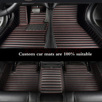 Tapis de Sol Cuir PU Rayé 5D Sur Mesure Volvo XC40 V60 V90 2016-2023 5 Places ou 1 Pièce