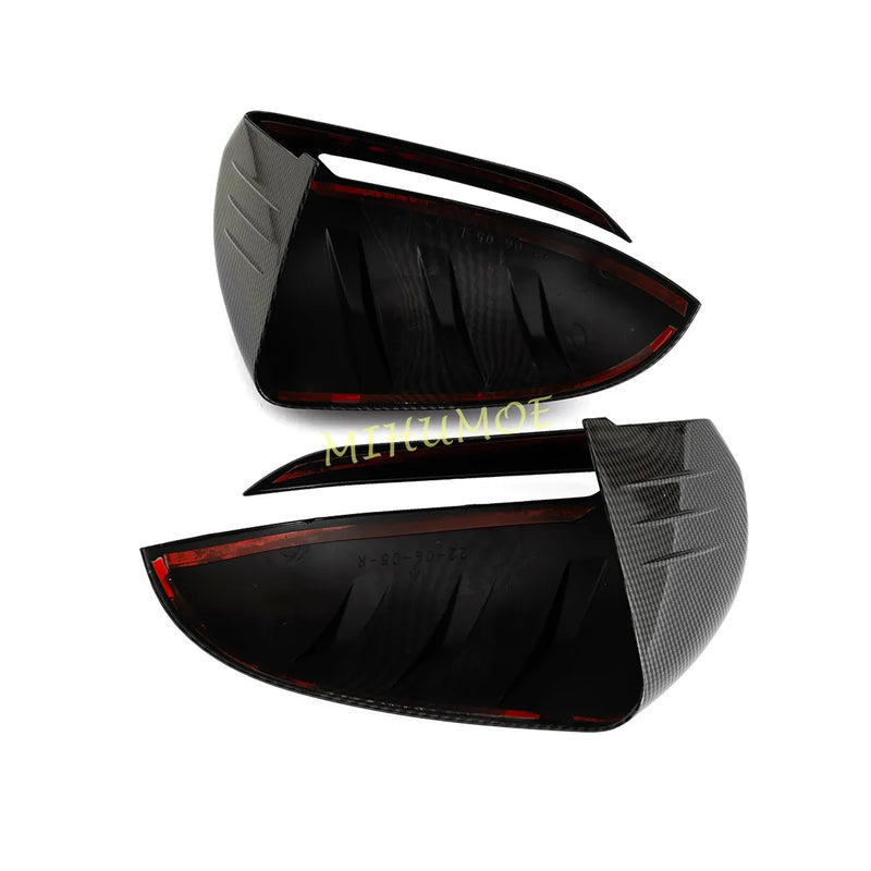 Coques de Rétroviseur BYD Atto 3, Seal U, Sealion 5 et 6, Song Plus 2022-2026 Aspect Carbone à Ailettes, Paire
