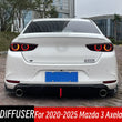 Diffuseur Arrière Mazda 3 Axela 2020-2025 Noir Brillant 3 Pièces