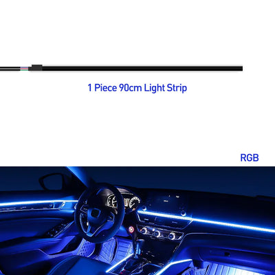 Bandes Acryliques Éclairage d'Ambiance RGB Voiture 110 cm